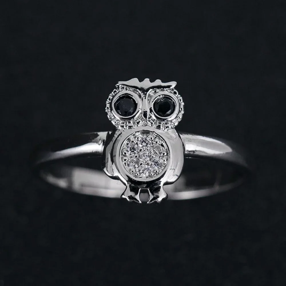 💕 925 Silver Plated 3A CZ Cute Ring for Men Women, FB16FA1042